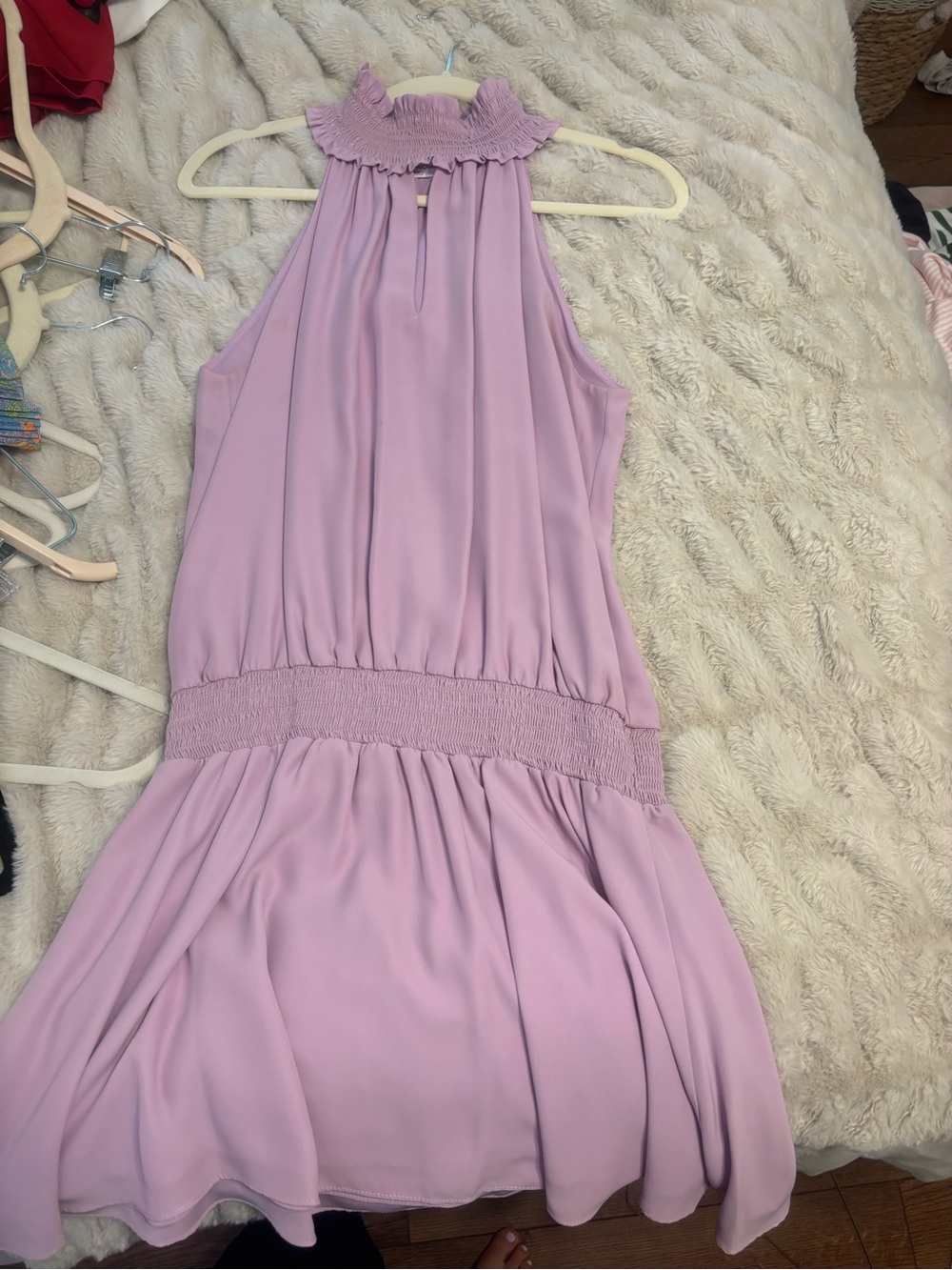 Amanda Uprichard Lilac Ruffled Halter Dress